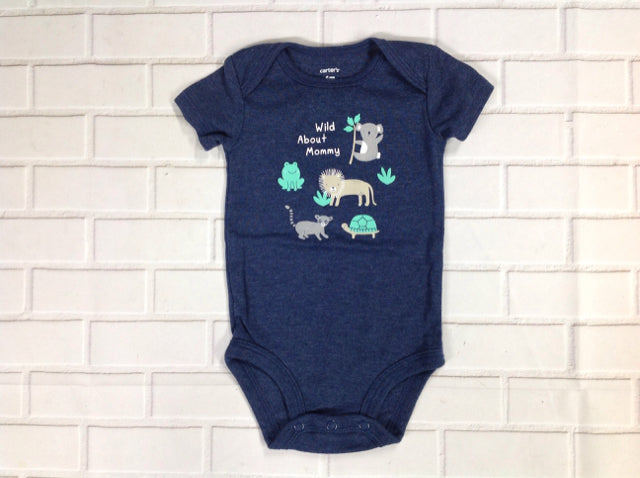 Carters Navy Print Onesie