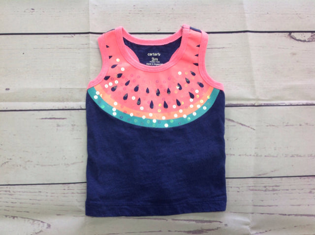Carters Navy Print Top