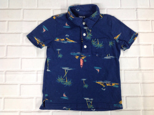 Carters Navy Print Top