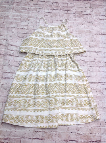 Carters OFF WHITE & GOLD Dress