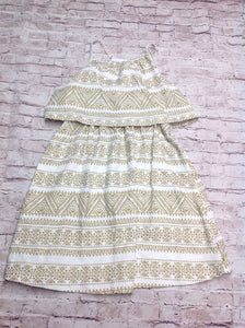 Carters OFF WHITE & GOLD Dress