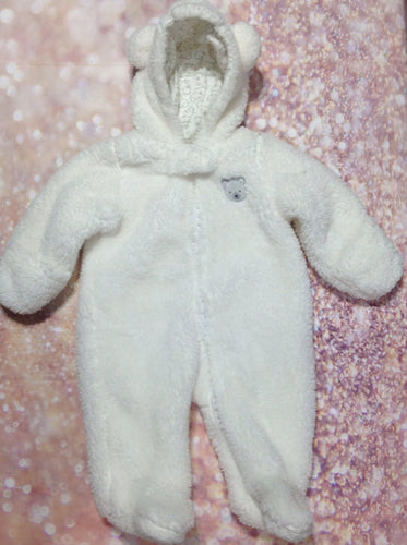 Carters Off-White & Gray Snowsuit