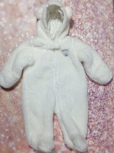 Carters Off-White & Gray Snowsuit