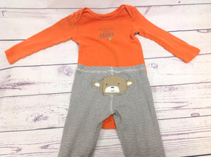 Carters Orange Print 2 PC Outfit