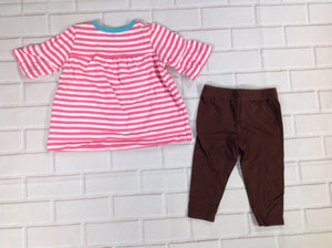 Carters PINK & BROWN 2 PC Outfit