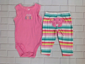 Carters PINK PRINT 2 PC Outfit