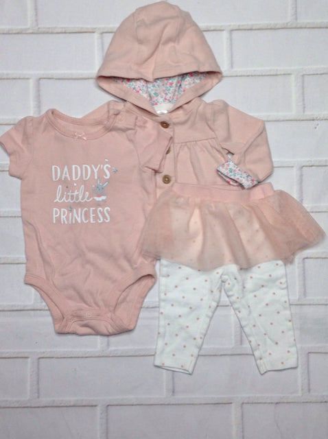 Carters PINK PRINT 3 PC Outfit