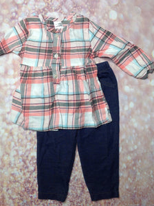 Carters Pink & Blue 2 PC Outfit