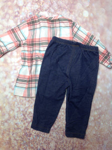 Carters Pink & Blue 2 PC Outfit