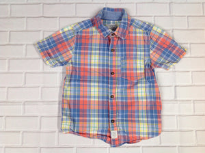 Carters Pink & Blue Plaid Top