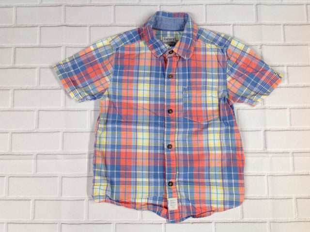 Carters Pink & Blue Plaid Top