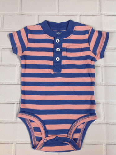 Carters Pink & Blue Stripe Top