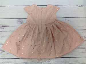 Carters Pink & Gold Dress