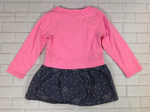 Carters Pink & Gray Heart Dress