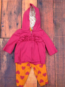 Carters Pink & Orange 2 PC Outfit