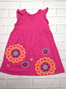 Carters Pink & Orange Floral Dress