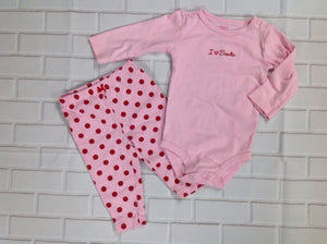 Carters Pink & Red 2 pc Set