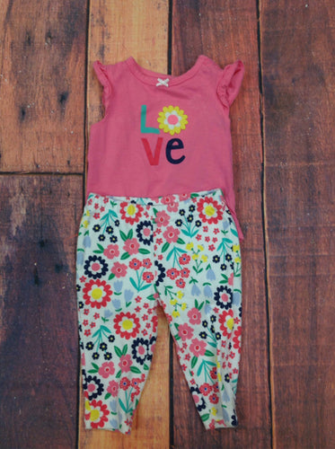 Carters Pink & White 2 PC Outfit