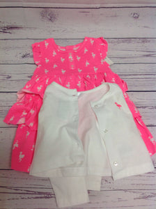 Carters Pink & White 2 PC Outfit