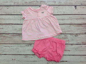 Carters Pink & White 2 PC Outfit