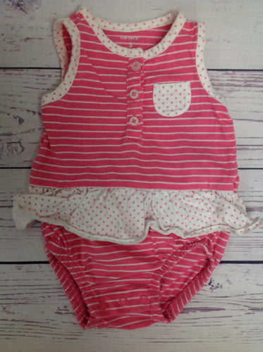 Carters Pink & White One Piece