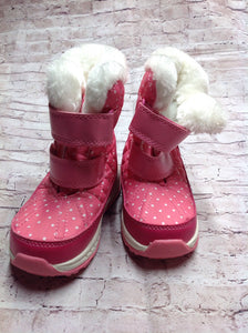 Carters Pink & White Snowboots