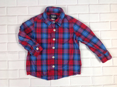 Carters RED & GRAY Top