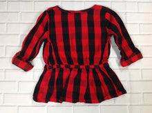 Carters Red & Black Plaid Top