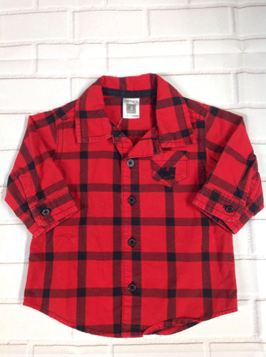 Carters Red & Black Top
