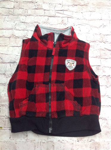 Carters Red & Black Top
