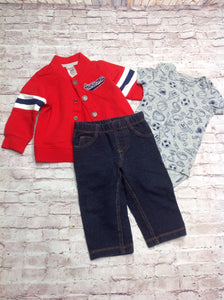 Carters Red & Blue 3 PC Outfit