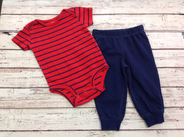 Carters Red & Navy 2 PC Outfit