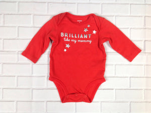 Carters Red & Silver Top