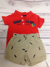 Carters Red & Tan 2 PC Outfit
