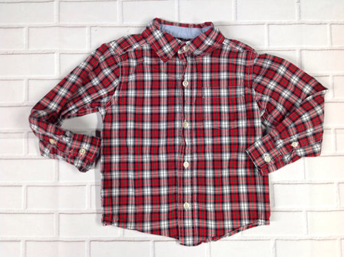 Carters Red & White Checkered Top