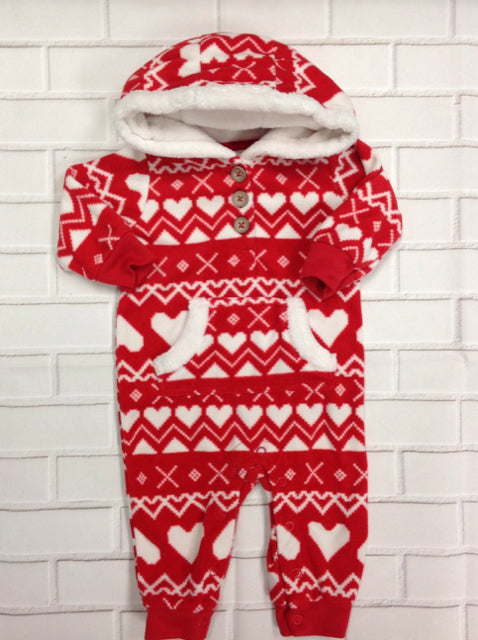 Carters Red & White One Piece