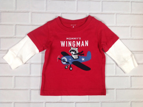 Carters Red & White Top