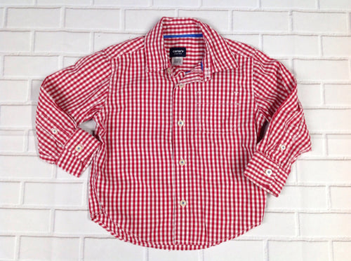 Carters Red & White Top