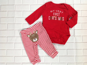 Carters Red Print 2 PC Outfit