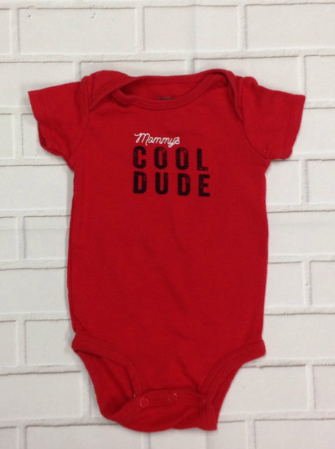 Carters Red Print Onesie