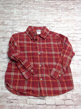 Carters Red Print Plaid Top