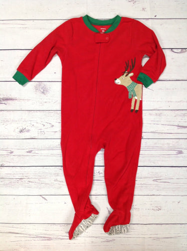 Carters Red Print Reindeer Sleepwear