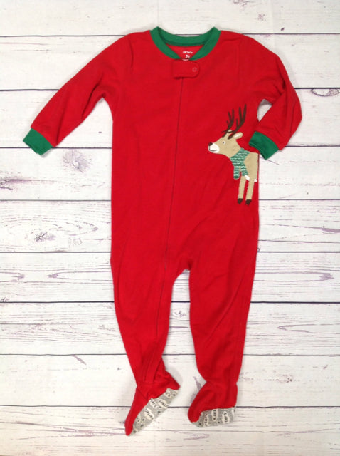 Carters Red Print Reindeer Sleepwear