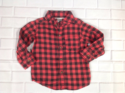 Carters Red Print Top