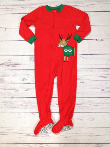 Carters Red Reindeer Pajamas
