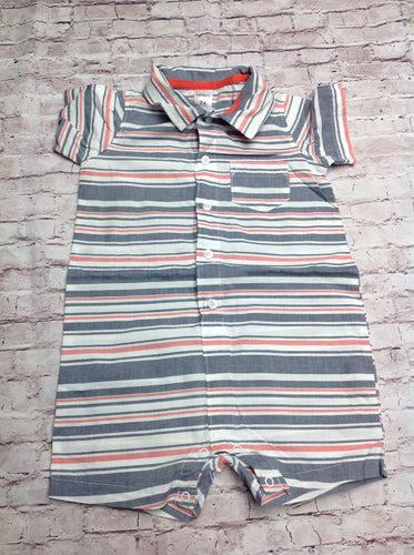 Carters Salmon & Blue One Piece