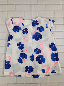 Carters WHITE & BLUE Floral Top