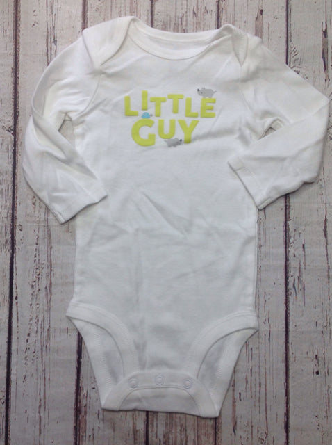 Carters WHITE & LIME GREEN Top