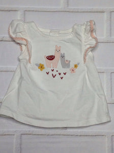 Carters WHITE & PEACH 2 PC Outfit