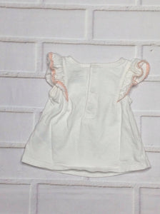 Carters WHITE & PEACH 2 PC Outfit